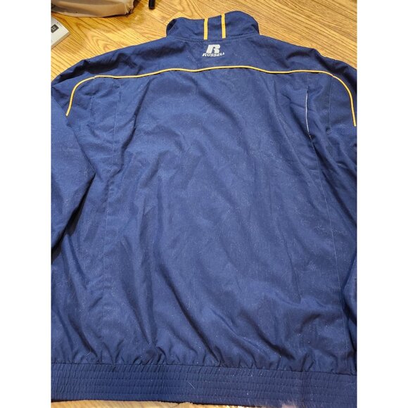West Virginia University WVU Football Jacket Full Zip Large Russell Athletics - Picture 2 of 4